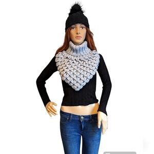 Handmade Crochet Lace Scarf Collar,Fashion Accessories, Soft Crochet Neck Warmer